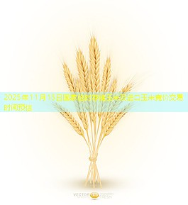 2025年11月15日国家临时存储玉米及进口玉米竞价交易时间预估