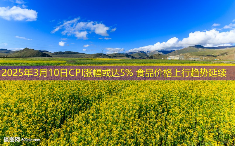 2025年3月10日CPI涨幅或达5% 食品价格上行趋势延续
