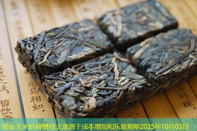 现金玉米价格继续上涨源于成本增加和乐观预期2025年10月03日